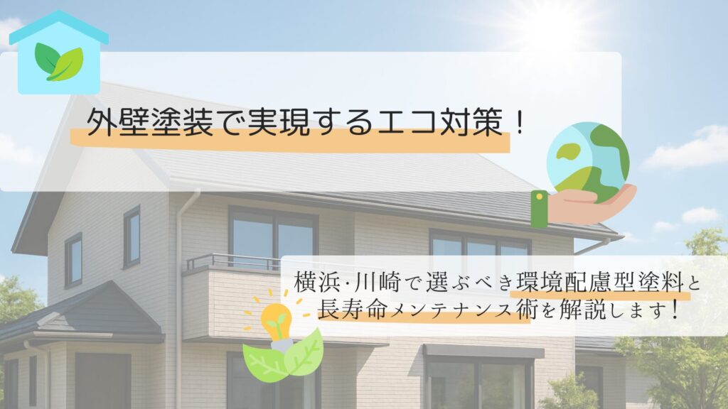 外壁塗装で実現するエコ対策!横浜・川崎で選ぶべき環境配慮型塗料と長寿命メンテナンス術