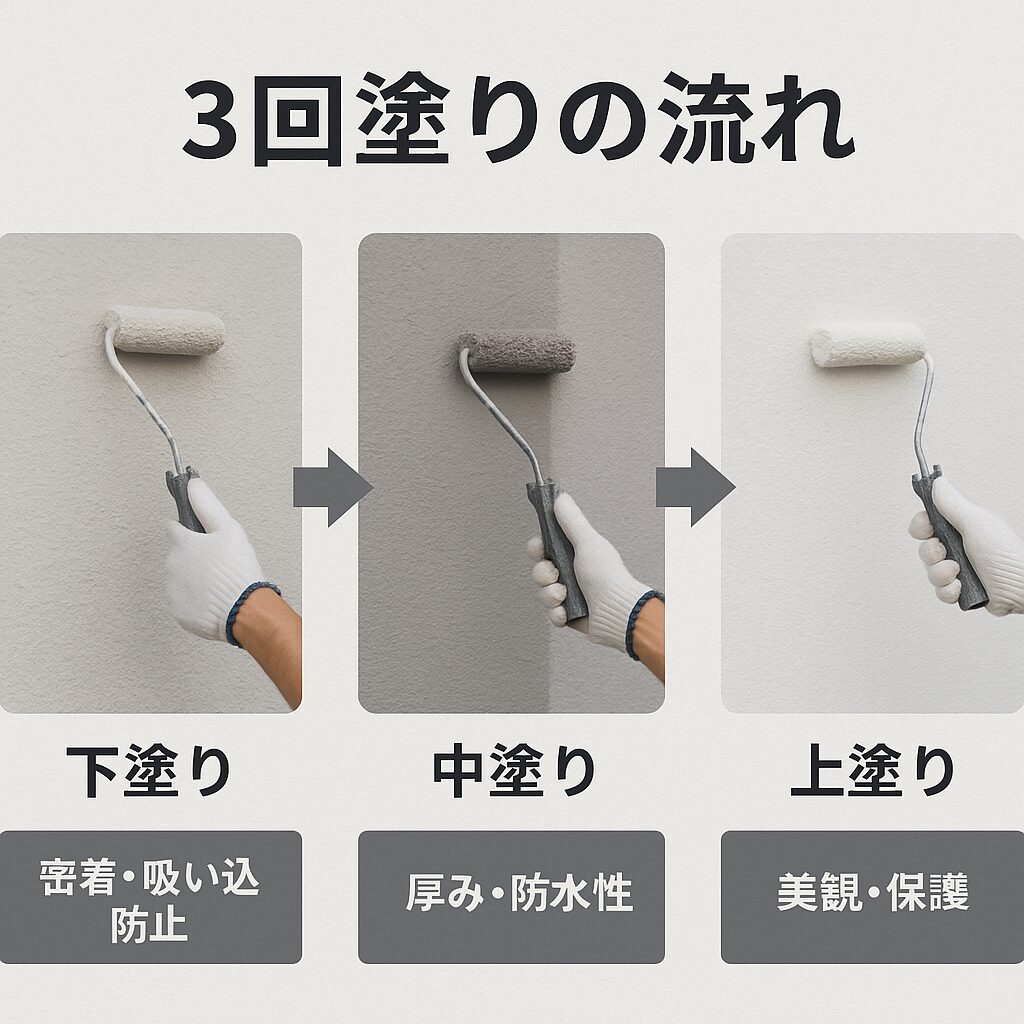 塗装の「3回塗り」とは？各工程の役割を徹底解説！